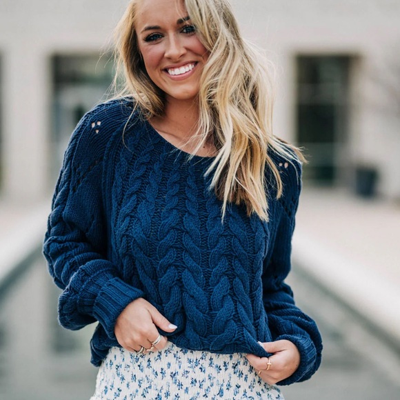 FREE PEOPLE Sandre
Pullover OB1757383 Blue size Medium M NWOT $148 - Picture 4 of 16